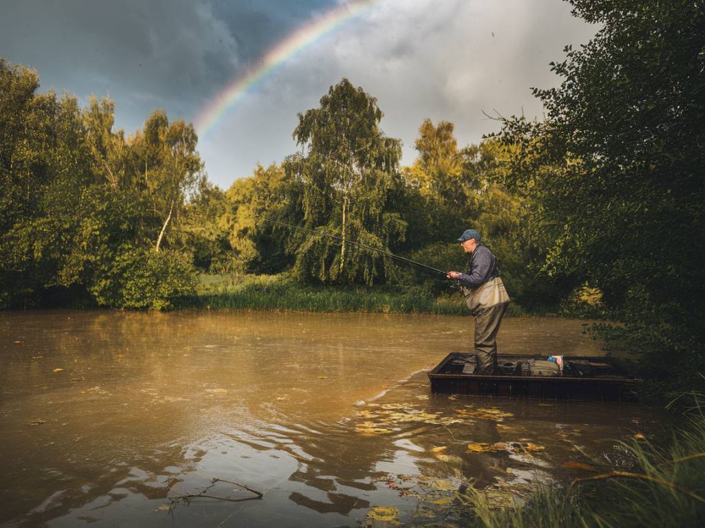 Les meilleures stratégies pour pêcher la carpe après une grosse pluie