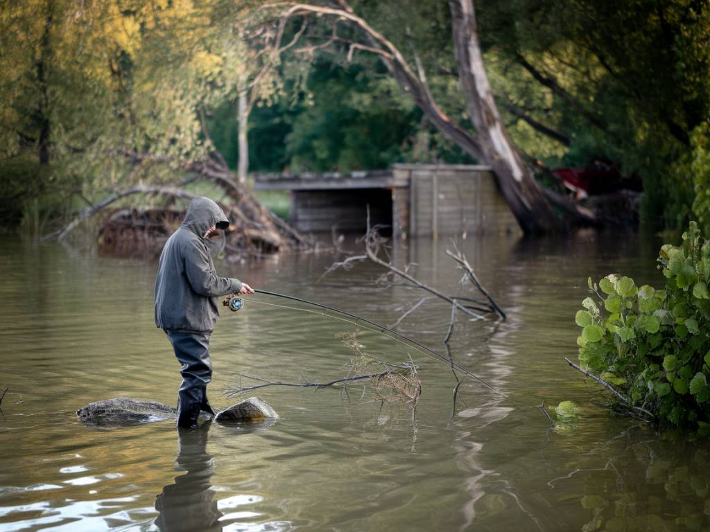 Pêcher la carpe après une forte montée des eaux : adaptation et techniques gagnantes